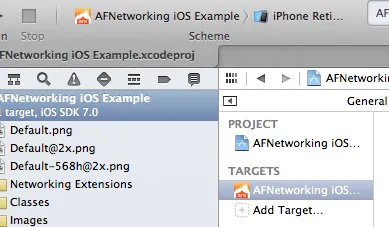 AFNetworking iOS example project