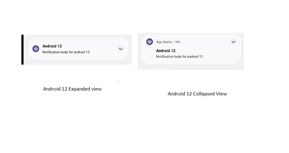 Android 12 notifications
