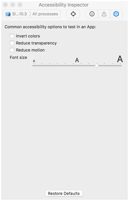 Xcode 辅助功能检查器