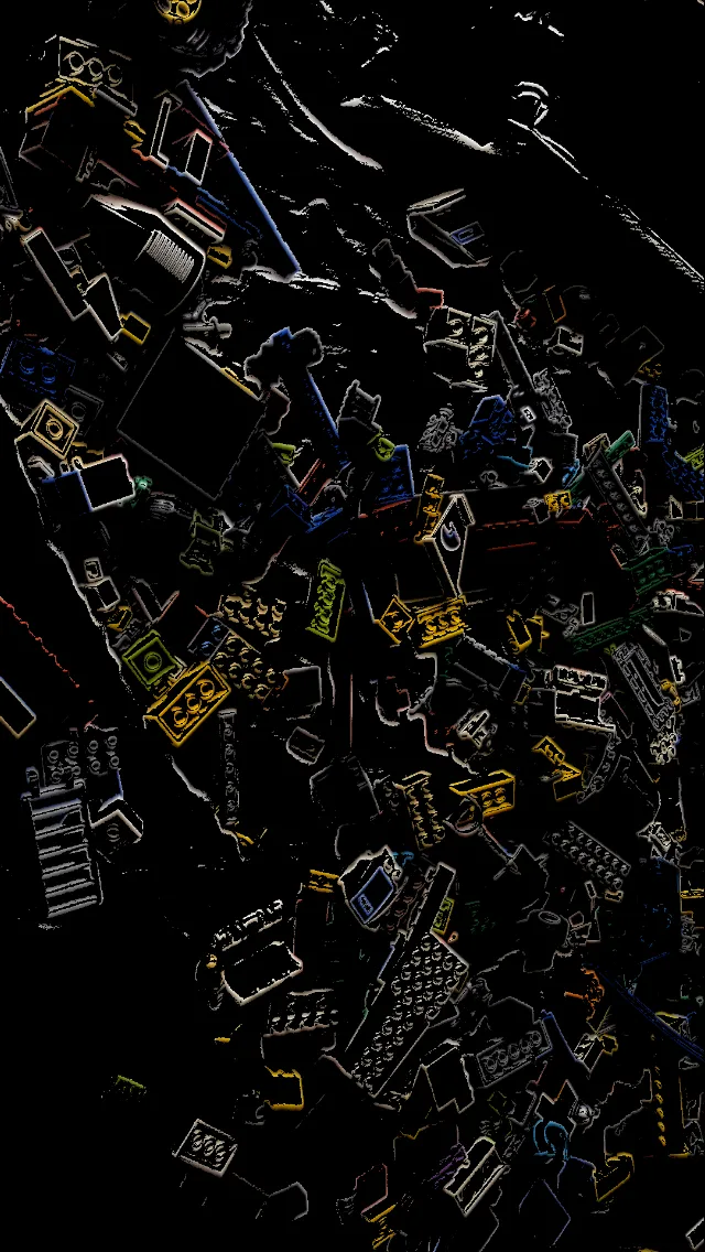 Edge Detection on a pile of Lego's
