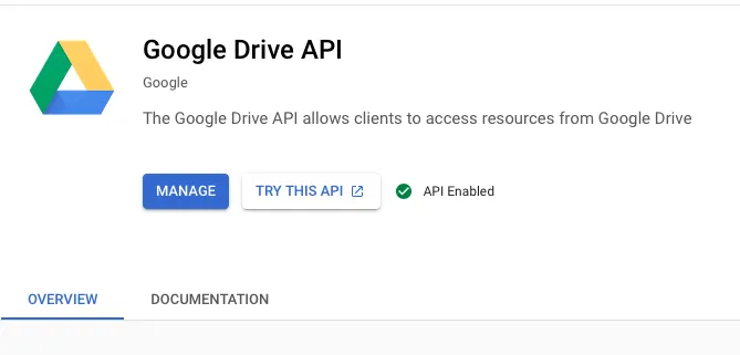 API is enable