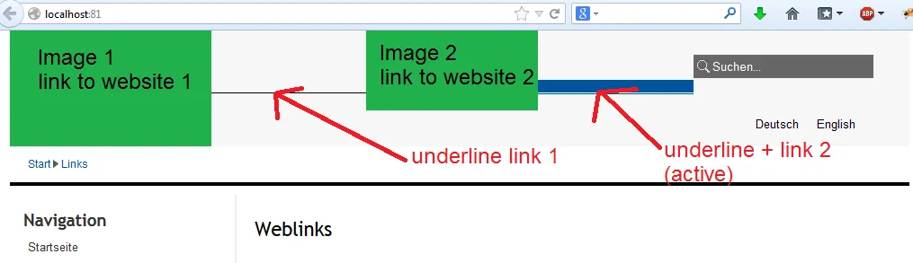 Problem: a href link exceeds image which it was meant for
