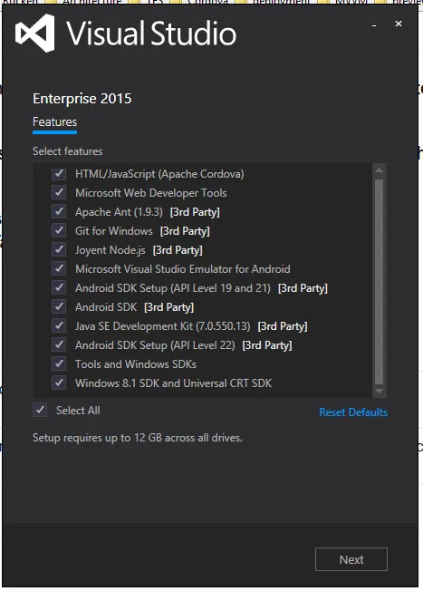 VS for Cordova-Development