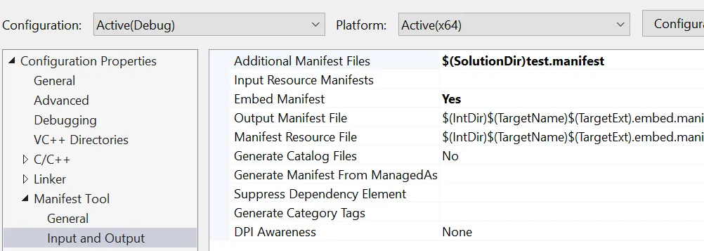 Additional Manifest Files