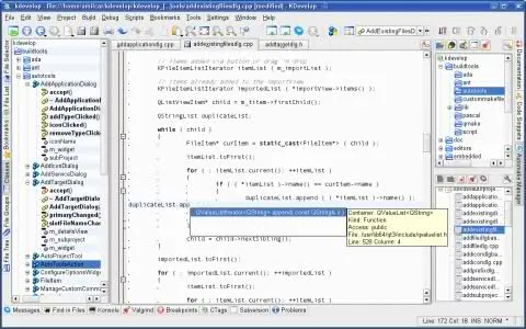 KDevelop Screenshot