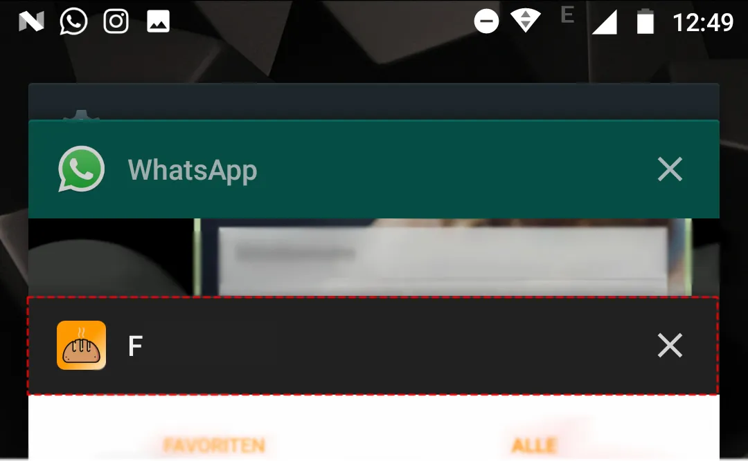 Android App Overview Title Bar Color