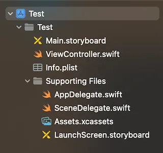Xcode files in Support Files folder