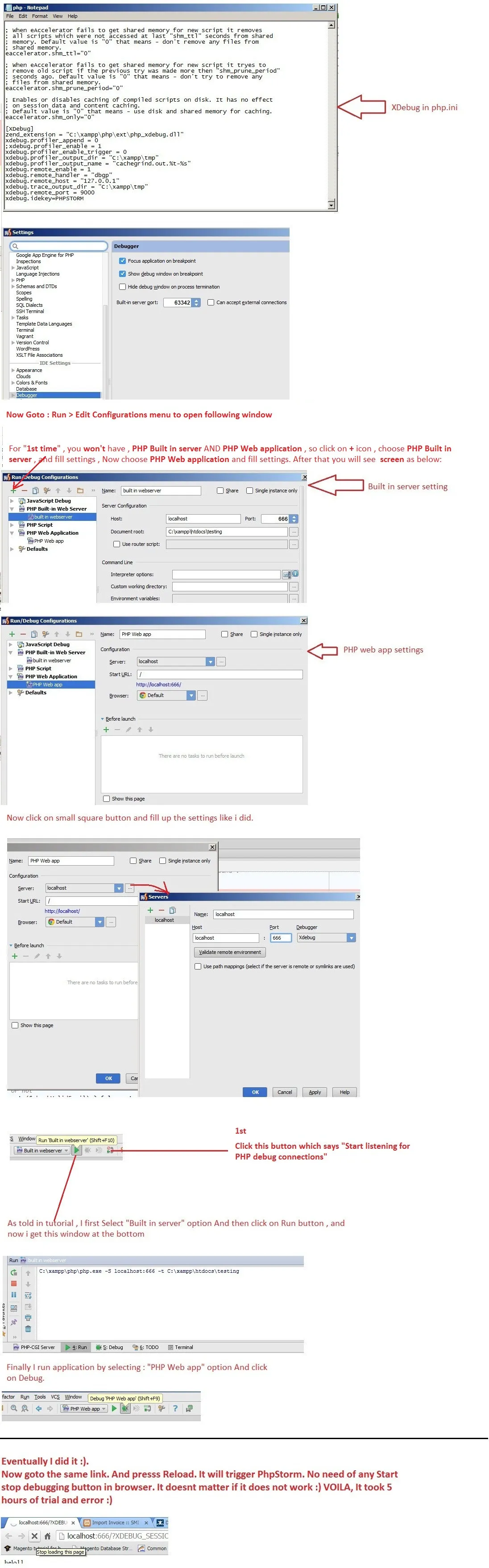 Steps to activate phpstorm debugging for Whole Project automatically when you refresh page to trigger Phpstorm Debugger automatically !!!!