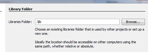 Add Libraries Folder dialog