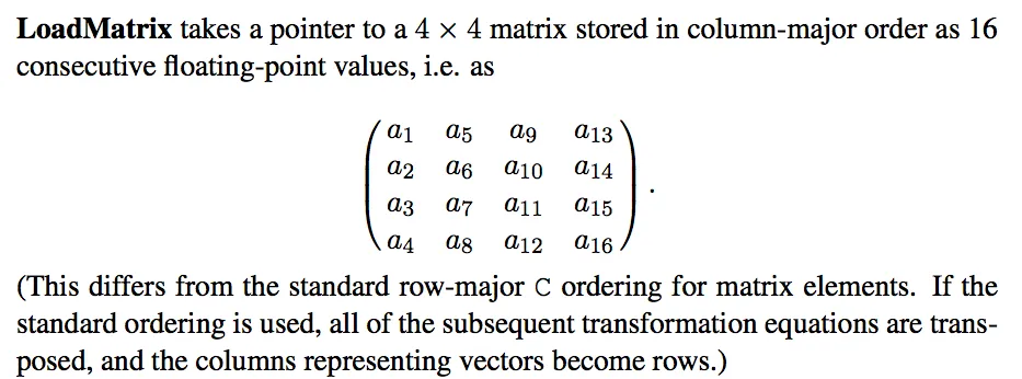 column major