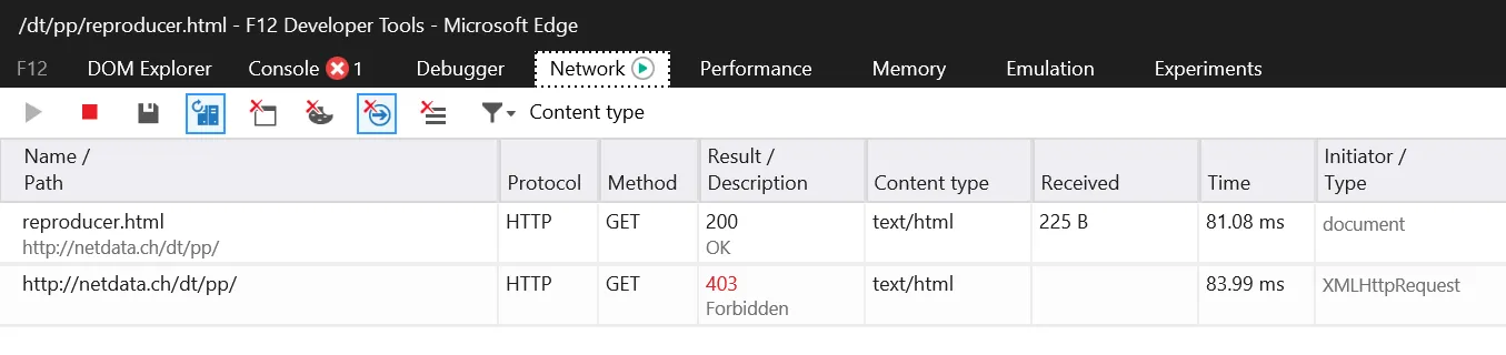 edge networking tab