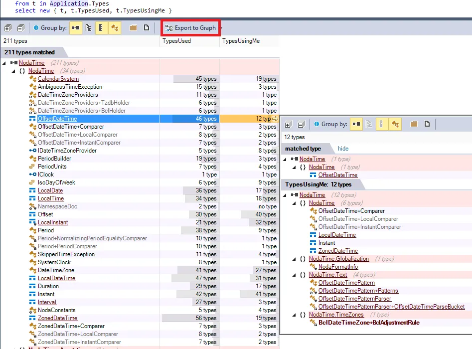 NDepend Code Query for Dependency