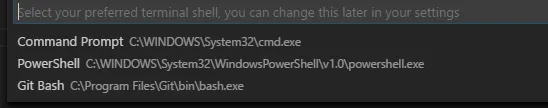 Option to change preferred terminal shell