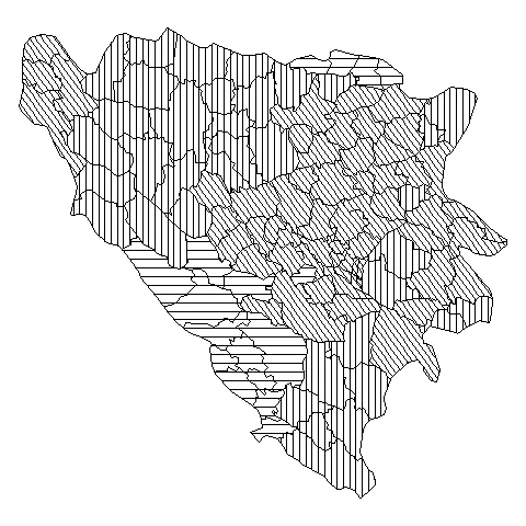 波斯尼亚的填充图案R地图