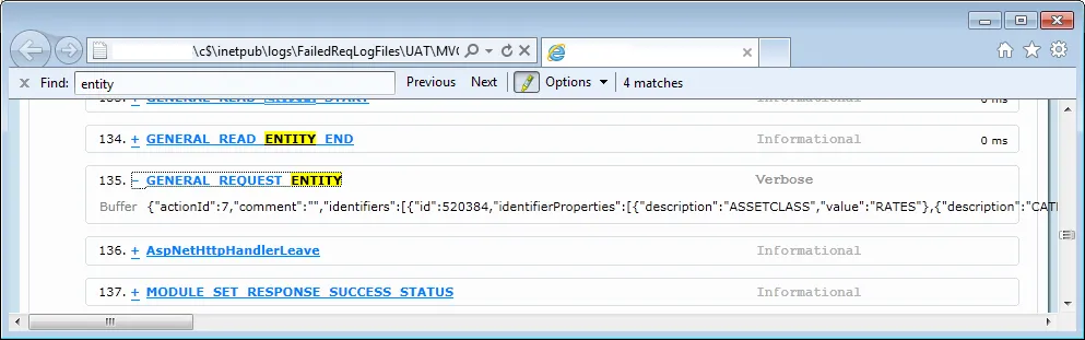 Failed Trace Logging