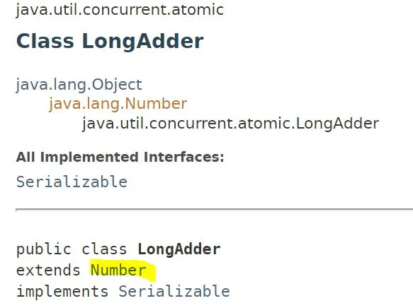 Java docs LongAdder