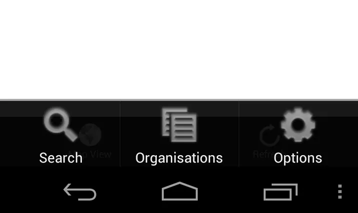 ICS compatibility options button on Galaxy Nexus