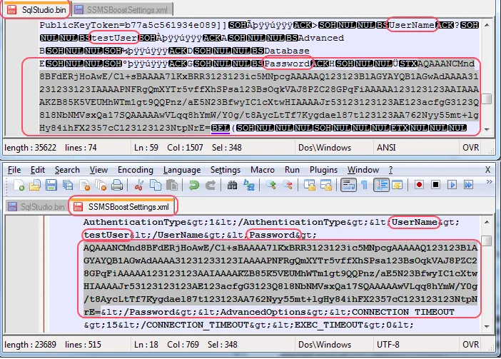 retrieve password ssms connection