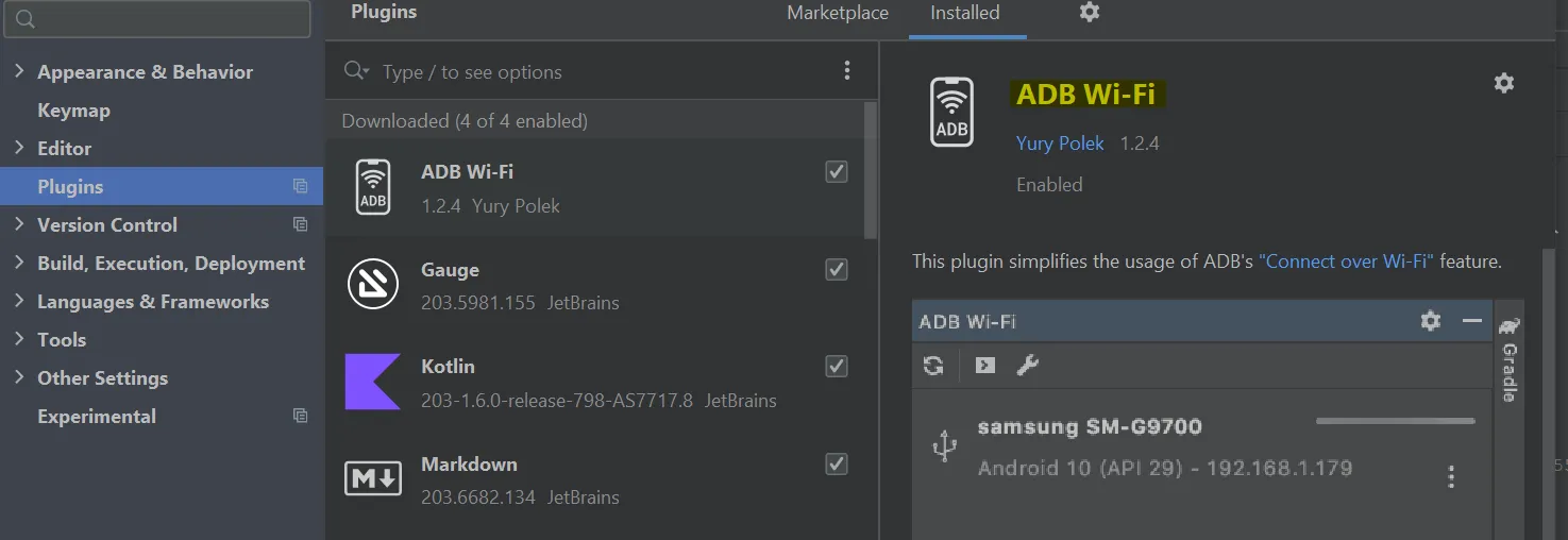ADB Wi-Fi Android Studio plugin