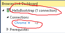 根据您选择的浏览器注意项目名称和连接数