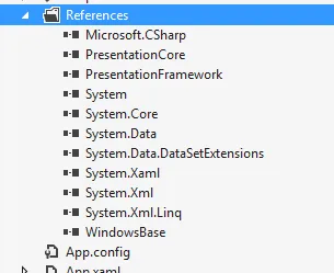 WPF default references