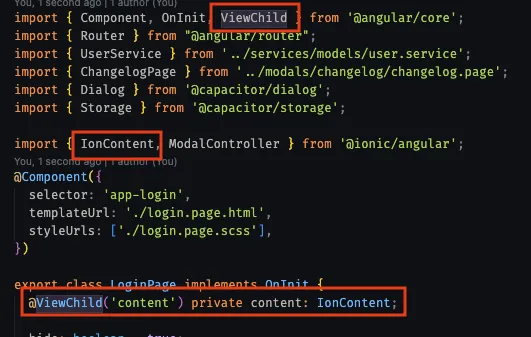 declaring the element as a variable via viewchild