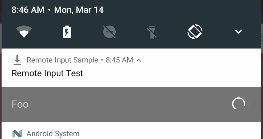RemoteInput Notification on Android
