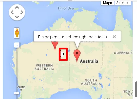 Google Map click element for marker after css transform