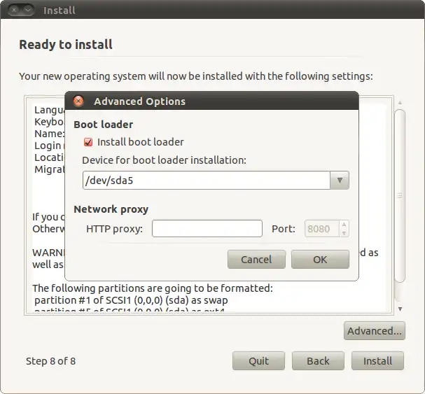 Step 8/8 of Ubiquity installer in Ubuntu Lucid