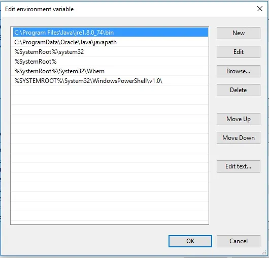 Windows - Edit environment variable