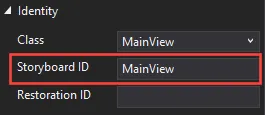Storyboard ID