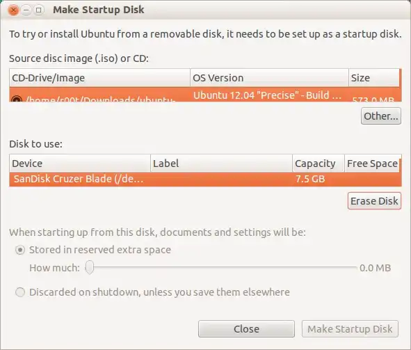 Open Startup Disk Creator