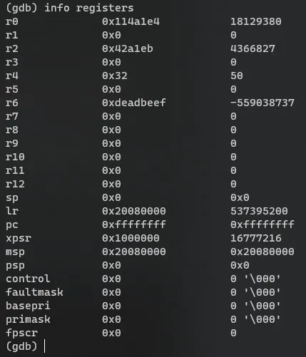 register values