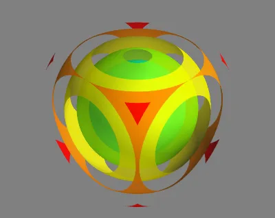 Spherical shell with non-cubic voxels
