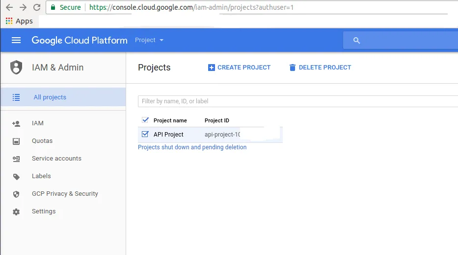 delete project from google cloud platform
