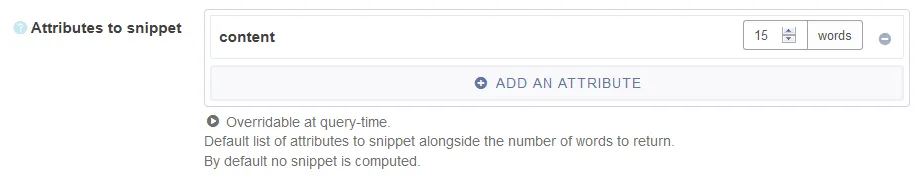 Image of Algolia settings