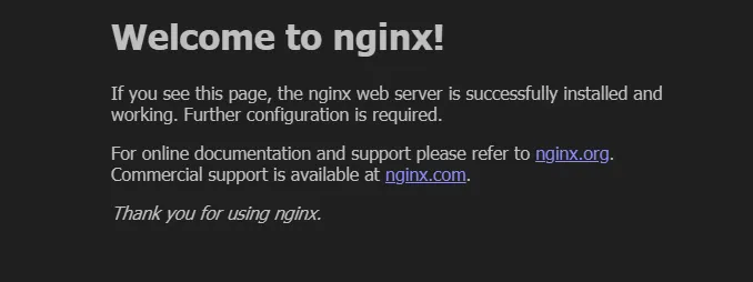 Welcome to Nginx! splash