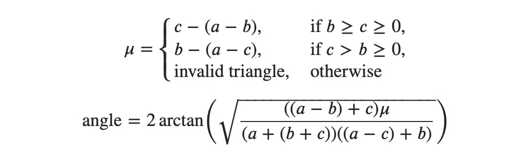 angle formula