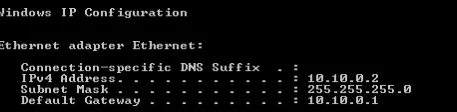 Ipconfig from web01