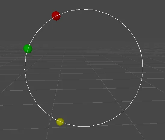 Circle through three points