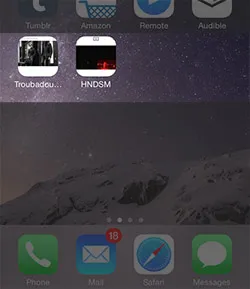 Home screen on iPhone 6