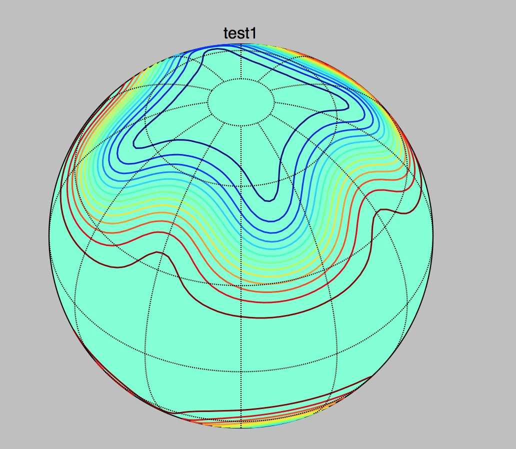 contour plot on sphere using basemap