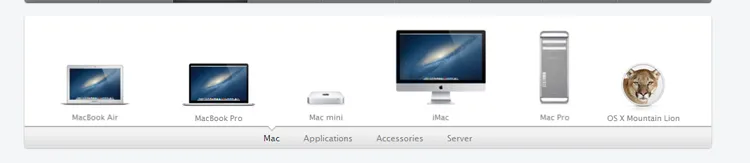 Mac animated menu