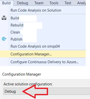 configuration manager debug