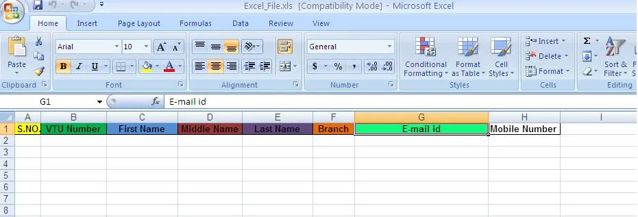 Screen shot from the Excel_File.xls file