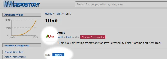 JUnit的标签和图标