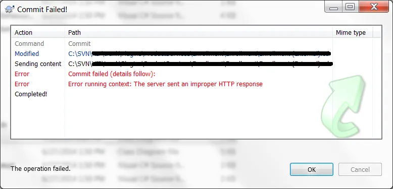 TortoiseSVN 'Improper HTTP Response' Error