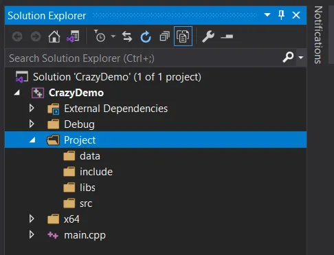 Recommended VS 2019 Project Structure