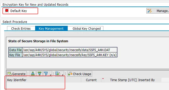 SECSTORE Default Key