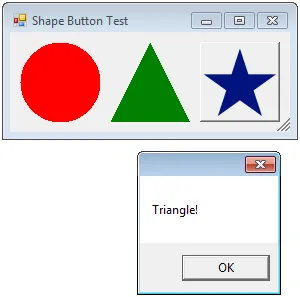 Shape Button Test form